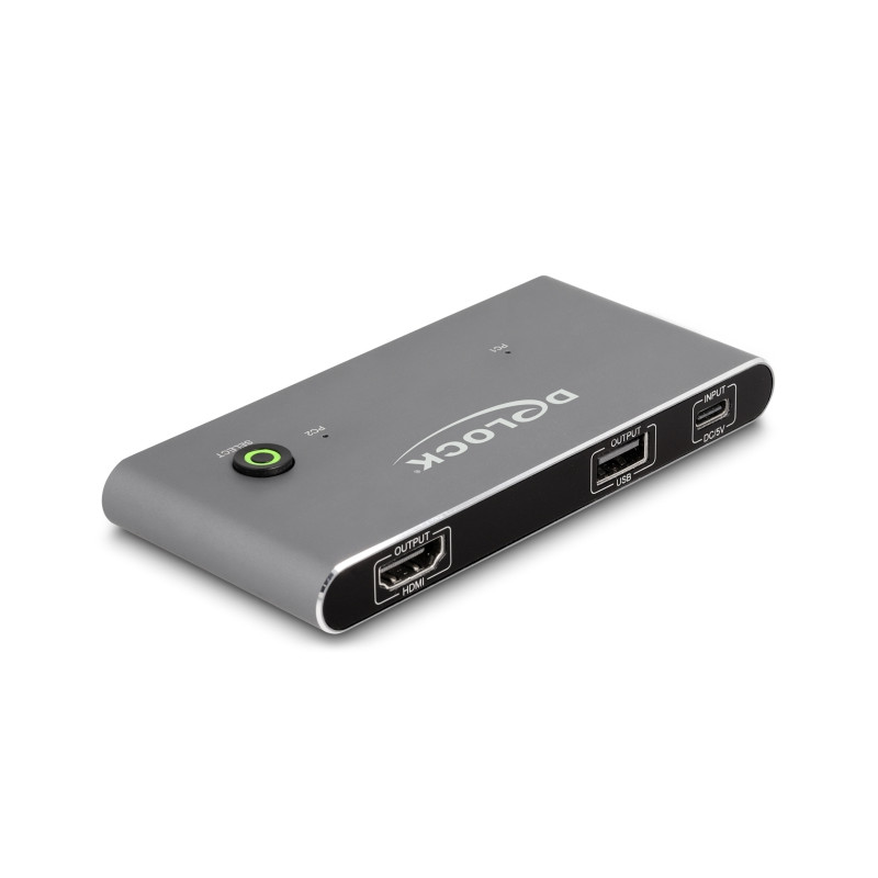 Delock USB-C™ KVM Switch zu HDMI 8K 60 Hz mit USB 2.0
