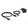 Delock USB 10 Gbps Hub mit 4 USB Typ-A Ports + 1 Schnellladeport inkl. Netzteil