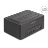 Delock USB Dual Dockingstation für 2 x SATA HDD / SSD mit Klon Funktion und Card Reader + zusätzlichem USB Port