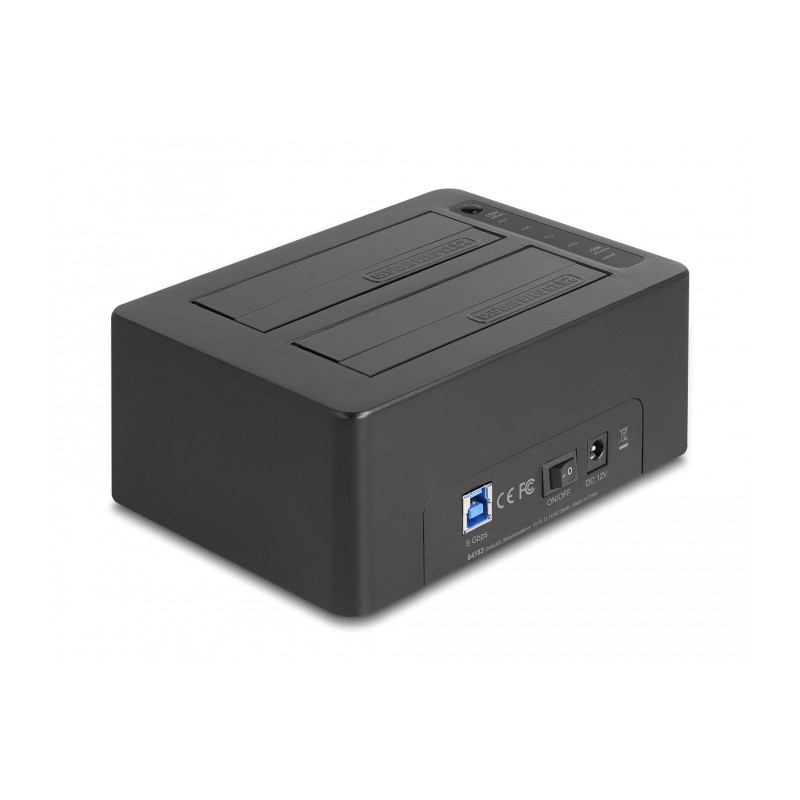 Delock USB Dual Dockingstation für 2 x SATA HDD / SSD mit Klon Funktion und Card Reader + zusätzlichem USB Port