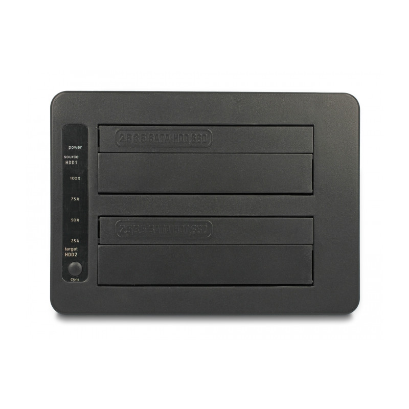 Delock USB Dual Dockingstation für 2 x SATA HDD / SSD mit Klon Funktion und Card Reader + zusätzlichem USB Port