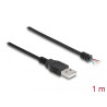 Delock Kabel USB 2.0 Typ-A Stecker zu 4 x offene Kabelenden 1 m schwarz
