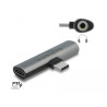 Delock Audio Adapter USB Type-C™ zu Klinkenbuchse und USB Type-C™ PD grau