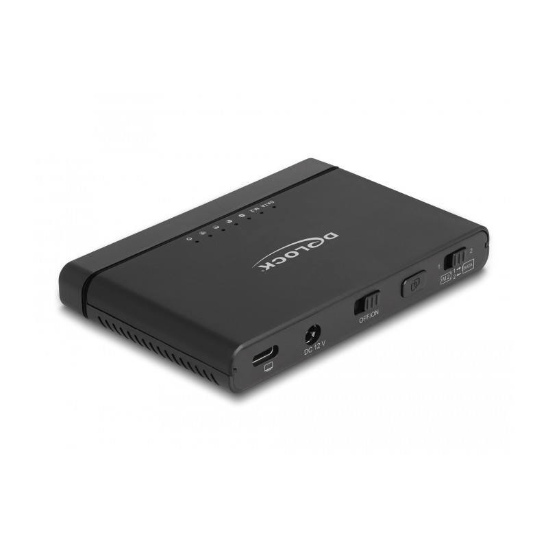 Delock USB Type-C™ Konverter für 1 x M.2 NVMe SSD + 1 x SATA SSD / HDD mit Klon Funktion