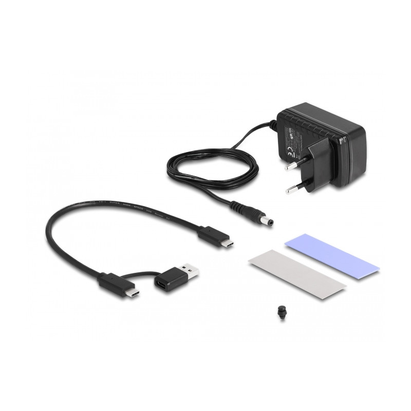 Delock USB Type-C™ Konverter für 1 x M.2 NVMe SSD + 1 x SATA SSD / HDD mit Klon Funktion