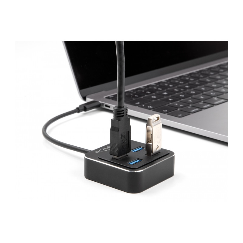 Delock USB 3.2 Gen 2 USB Type-C™ Hub mit 4 x USB Typ-A Buchse – 10 Gbps