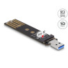 Delock Combo Konverter für M.2 NVMe PCIe oder SATA SSD mit USB 10 Gbps