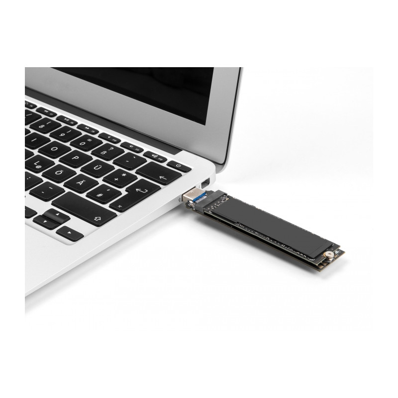 Delock Combo Konverter für M.2 NVMe PCIe oder SATA SSD mit USB 10 Gbps