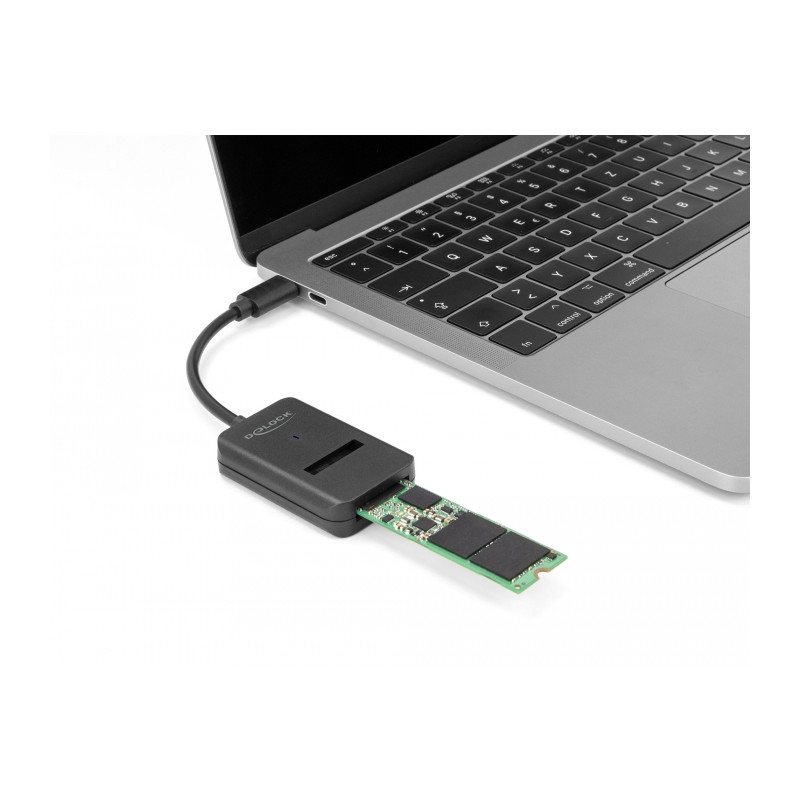 Delock Combo Konverter für M.2 NVMe PCIe oder SATA SSD mit USB Type-C™ 10 Gbps