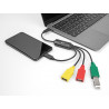 Delock 4 Port USB 2.0 Kabel-Hub mit USB Type-C™ zu 3 x USB-A Buchse + 1 x USB-C™ Stecker