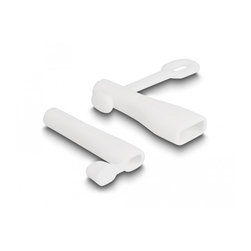 Delock Staubschutz für USB Typ-A Stecker und Apple Lightning™ Stecker Set 2 Stück weiß