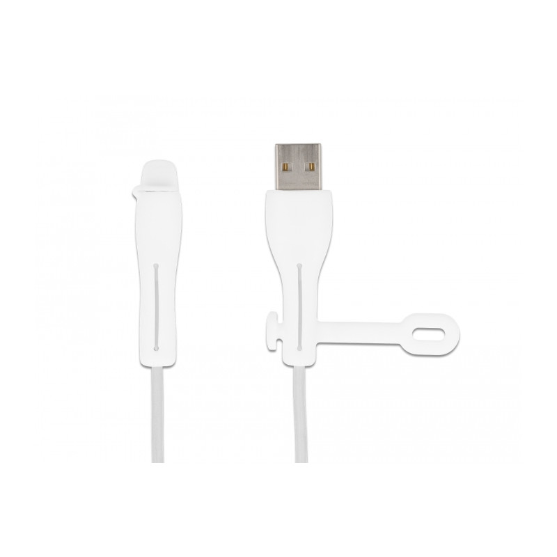 Delock Staubschutz für USB Typ-A Stecker und Apple Lightning™ Stecker Set 2 Stück weiß