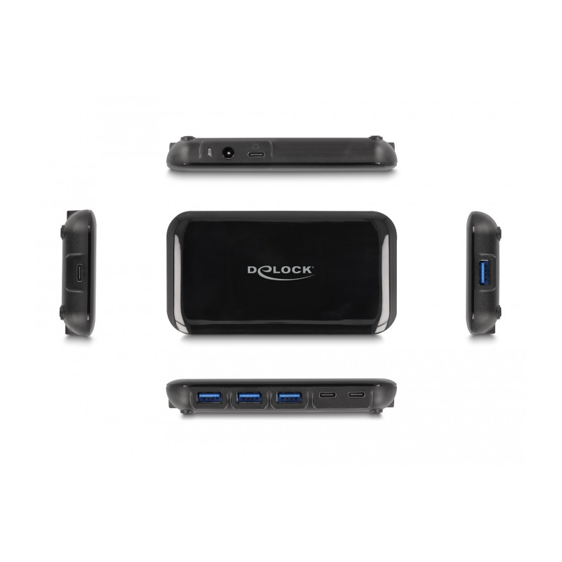 Delock 7 Port USB 3.2 Gen 2 Hub mit 4 USB Typ-A und 3 USB Type-C™ Ports