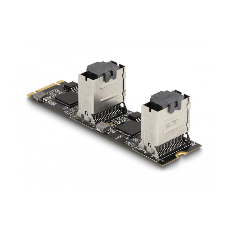 Delock Konverter M.2 2280 Key B+M Stecker zu 8 x SATA