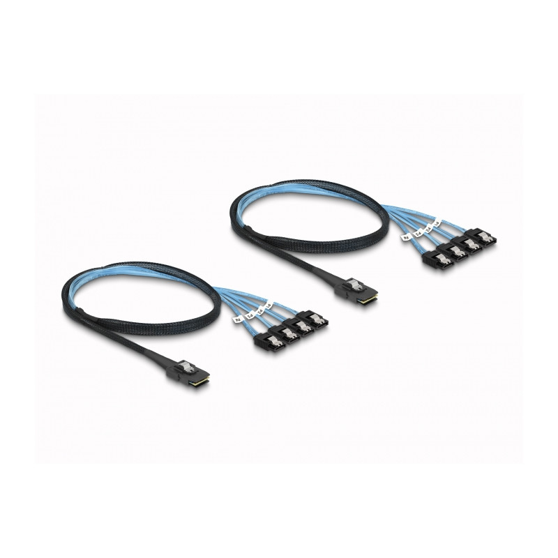 Delock Konverter M.2 2280 Key B+M Stecker zu 8 x SATA