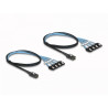 Delock Konverter M.2 2280 Key B+M Stecker zu 8 x SATA