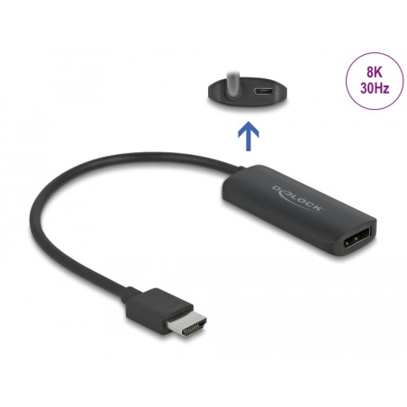 Delock Adapter HDMI-A Stecker zu DisplayPort Buchse 8K