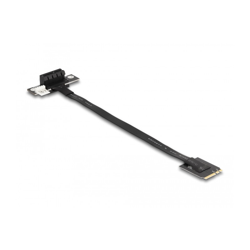 Delock M.2 Key A+E zu PCIe x1 NVMe Adapter gewinkelt mit 20 cm Kabel
