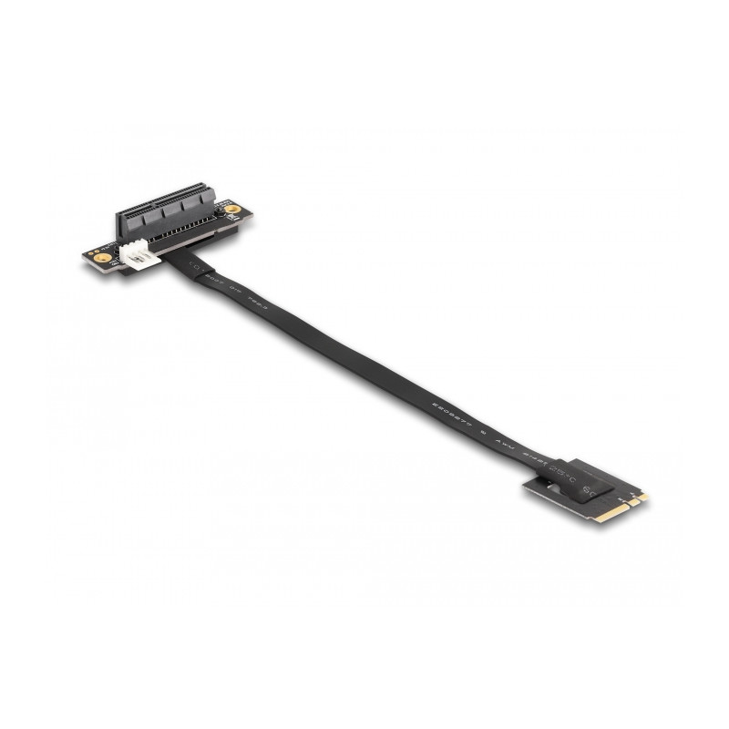 Delock M.2 Key A+E zu PCIe x4 NVMe Adapter gewinkelt mit 20 cm Kabel