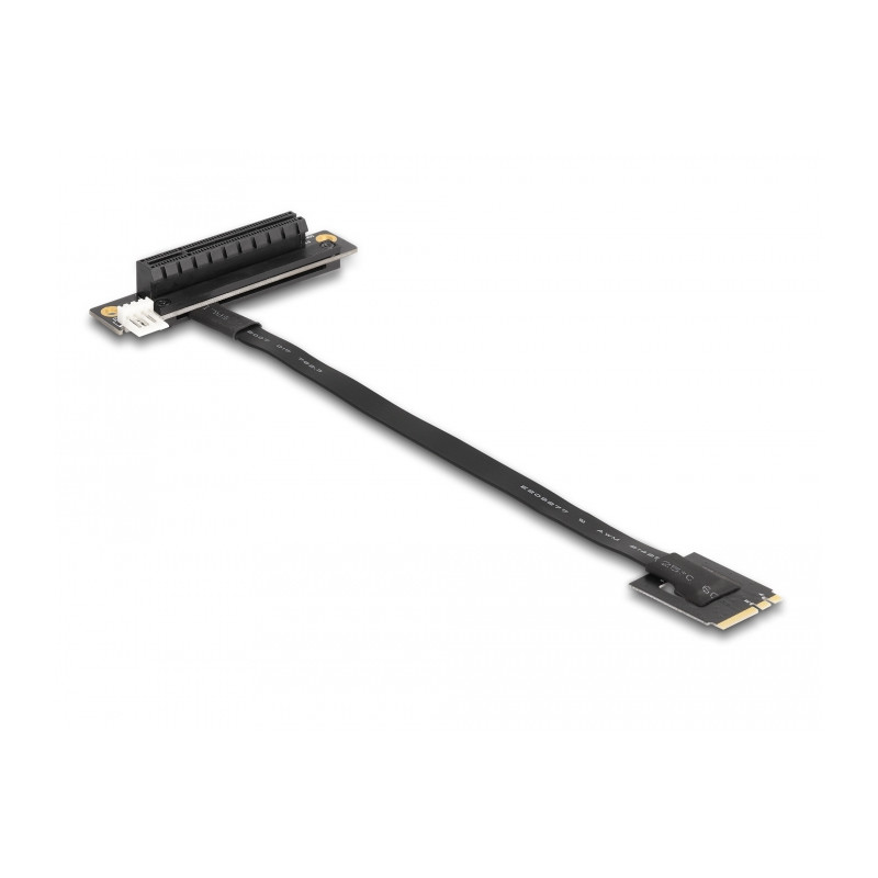 Delock M.2 Key A+E zu PCIe x8 NVMe Adapter gewinkelt mit 20 cm Kabel