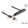 Delock M.2 Key A+E zu PCIe x16 NVMe Adapter gewinkelt mit 20 cm Kabel