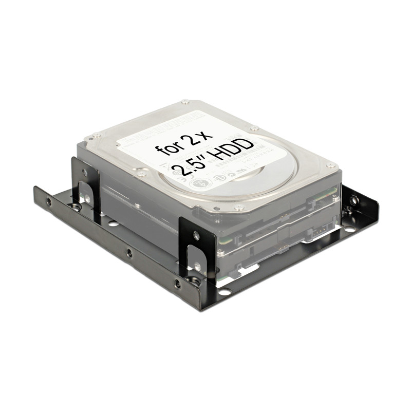 Delock Einbaurahmen 3.5″ - 2 x 2.5″ HDD