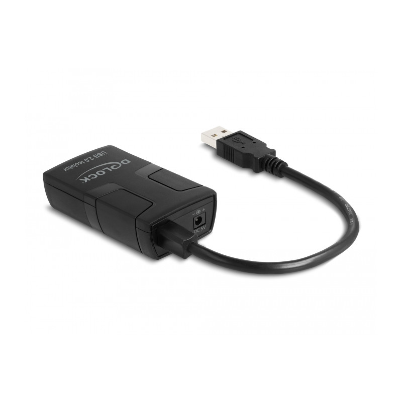 Delock Isolator USB 2.0 Typ-A Stecker zu Buchse mit 5 kV Isolation für Datenleitung