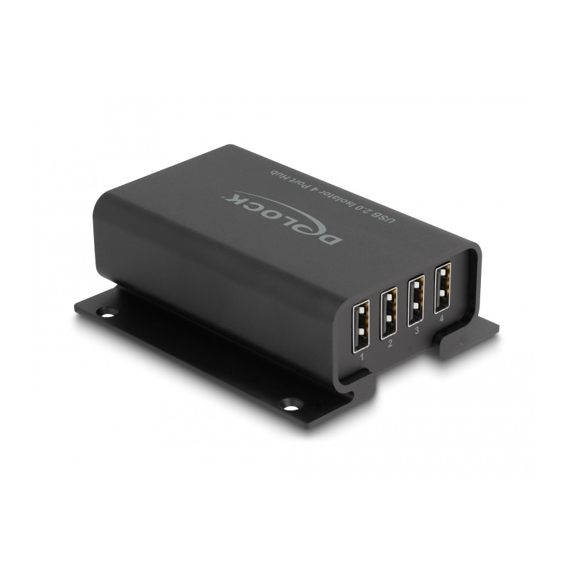 Delock 4 Port USB 2.0 Isolator Hub mit 5 kV Isolation für Datenleitung