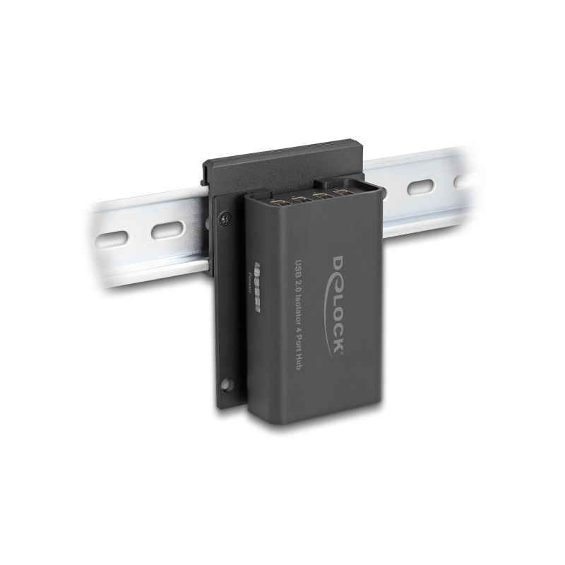 Delock 4 Port USB 2.0 Isolator Hub mit 5 kV Isolation für Datenleitung