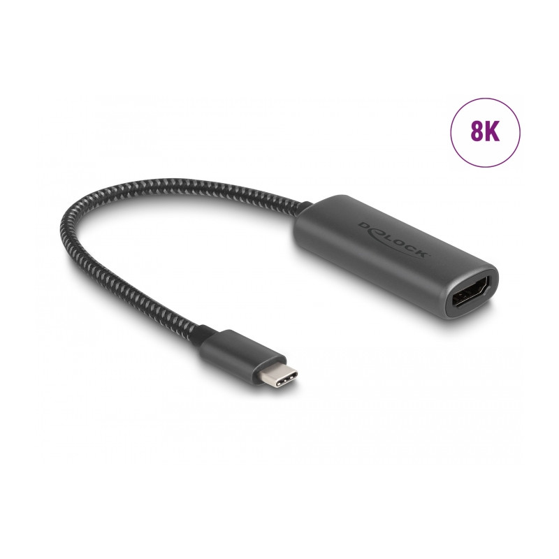 Delock USB Type-C™ Adapter zu HDMI (DP Alt Mode) 8K mit HDR Funktion Aluminium