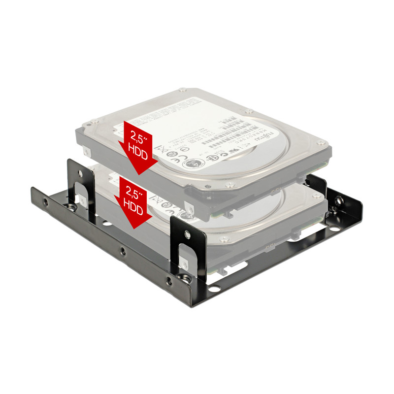 Delock Einbaurahmen 3.5″ - 2 x 2.5″ HDD