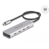 Delock USB 10 Gbps USB Type-C™ Hub mit 4 x USB Type-C™ Buchse mit 35 cm Anschlusskabel