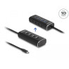 Delock 4 Port USB 10 Gbps Hub mit USB Type-C™ Anschluss 60 cm Kabel und Schalter für jeden Port