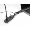 Delock 4 Port USB 10 Gbps Hub mit USB Type-C™ Anschluss 60 cm Kabel und Schalter für jeden Port