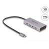 Delock USB 10 Gbps USB Type-C™ Hub mit 4 x USB Type-C™ Buchse + 1 x USB Type-C™ PD 85 Watt mit 30 cm Anschlusskabel