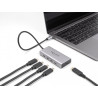 Delock USB 10 Gbps USB Type-C™ Hub mit 4 x USB Type-C™ Buchse + 1 x USB Type-C™ PD 85 Watt mit 30 cm Anschlusskabel
