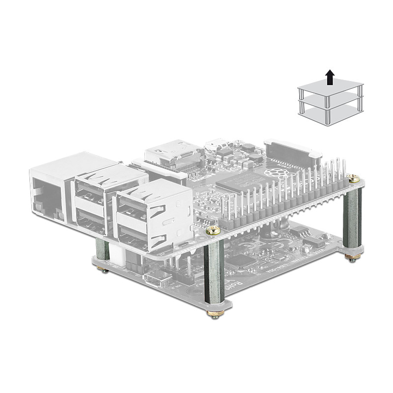 Delock Montagezubehör für Raspberry Pi