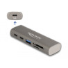 Delock 3 Port USB 10 Gbps Hub inklusive SD und Micro SD Card Reader mit USB Type-C™ Anschluss