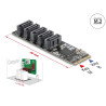 Delock M.2 2280 Key B+M Kontroller zu 5 x SATA