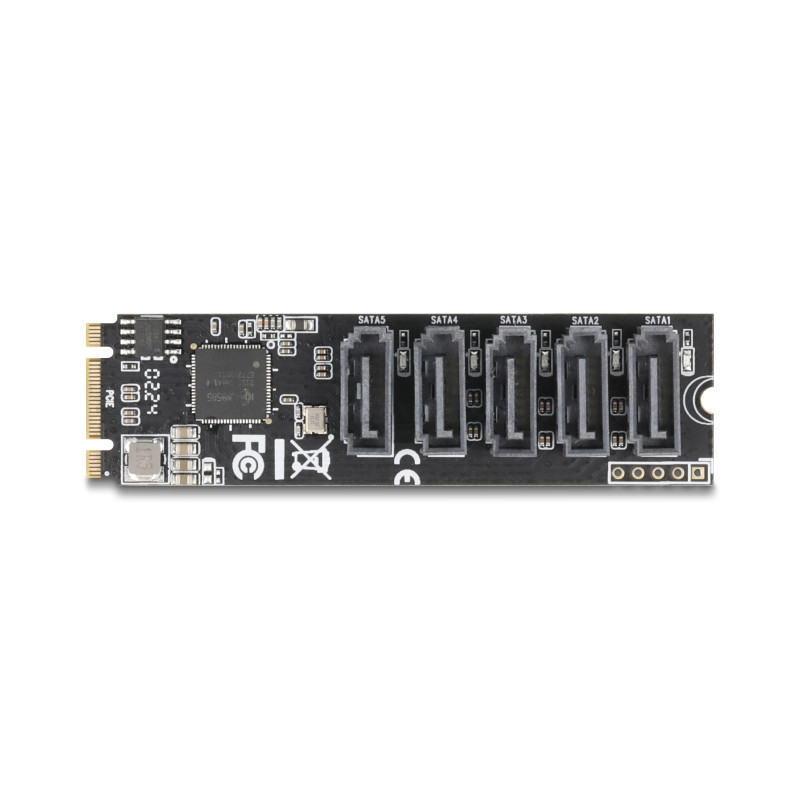 Delock M.2 2280 Key B+M Kontroller zu 5 x SATA
