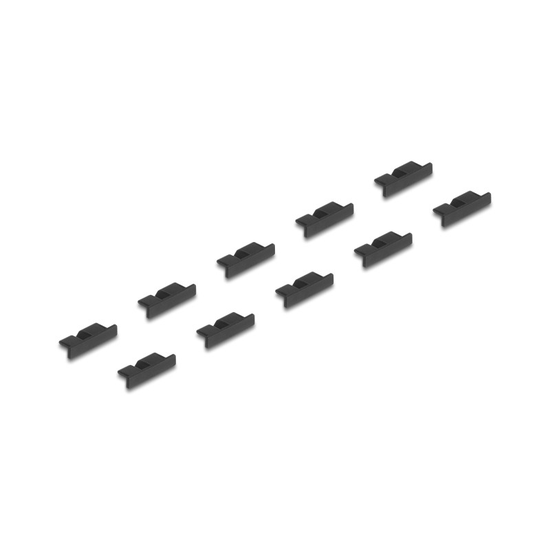 Delock Staubschutz für USB 3.0 Typ Micro-B Buchse ohne Griff 10 Stück schwarz