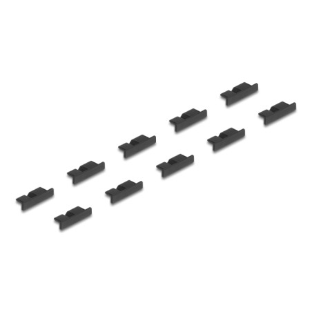 Delock Staubschutz für USB 3.0 Typ Micro-B Buchse ohne Griff 10 Stück schwarz