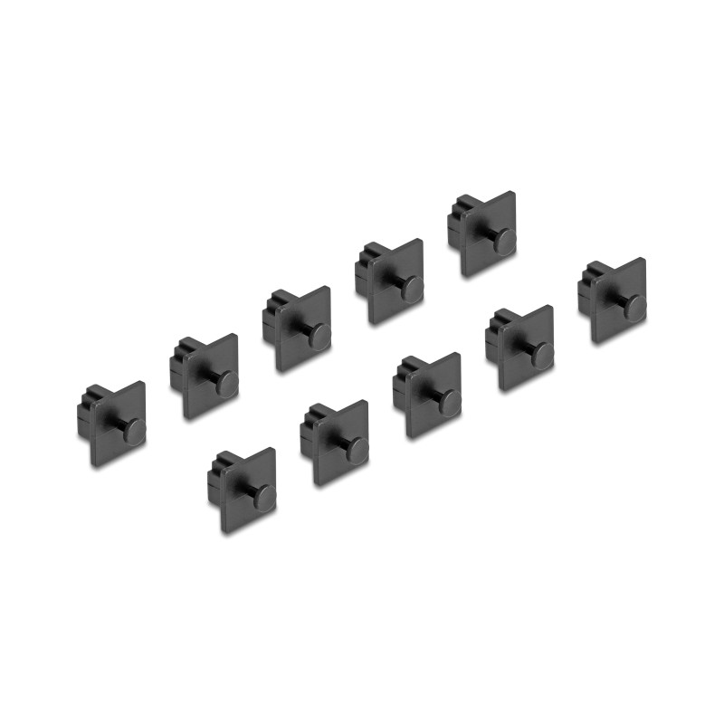 Delock Staubschutz für RJ10 Buchse mit Griff 10 Stück schwarz