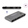 Delock USB-C™ KVM Switch zu DisplayPort 8K 30 Hz mit USB 2.0