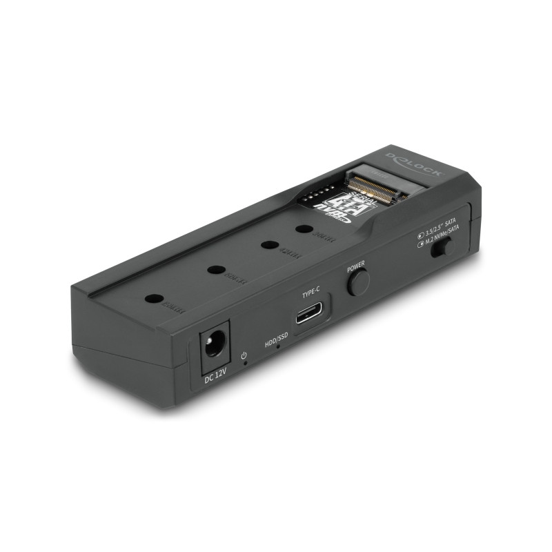 Delock USB Type-C™ Konverter für 1 x M.2 SSD oder 1 x SATA SSD / HDD