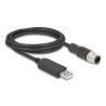 Delock M12 Serielles Anschlusskabel mit FTDI Chipsatz, USB 2.0 Typ-A Stecker zu M12 RS-232 Stecker A-kodiert 8 Pin 1,8 m schwarz