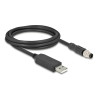 Delock M8 A-kodiert 3 Pin Serielles Anschlusskabel mit FTDI Chipsatz, USB 2.0 Typ-A Stecker zu M8 RS-232 Stecker 1,8 m schwarz