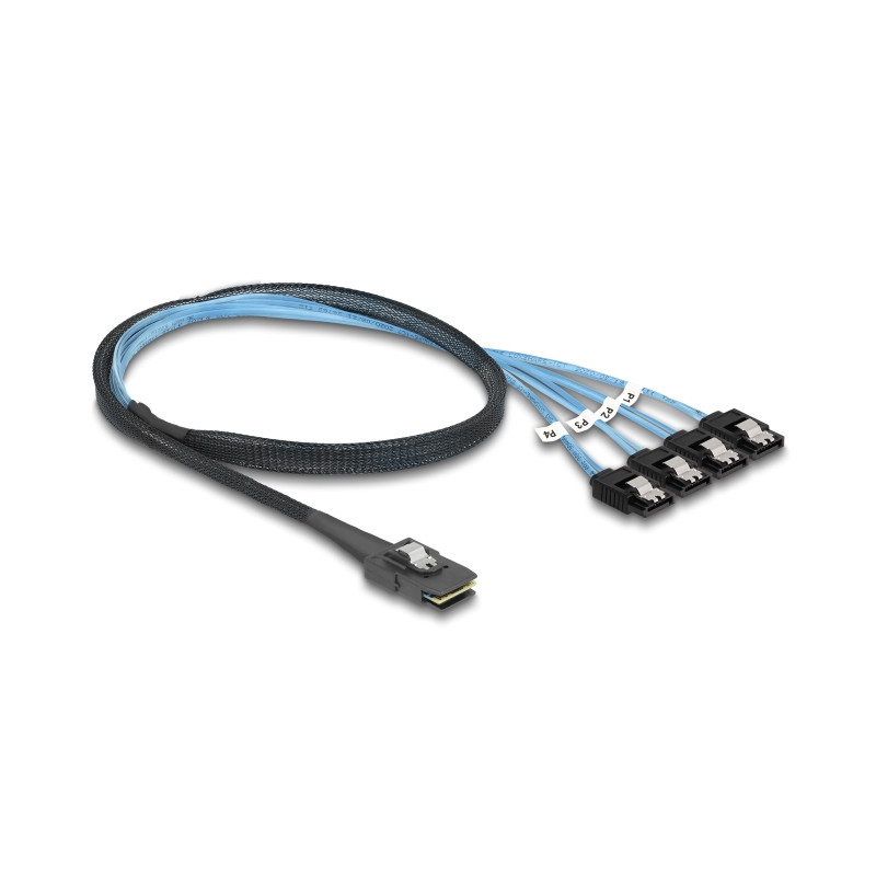 Delock M.2 2242 Key B+M Kontroller zu 4 x SATA mit 1 m Kabel