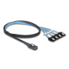 Delock M.2 2242 Key B+M Kontroller zu 4 x SATA mit 1 m Kabel