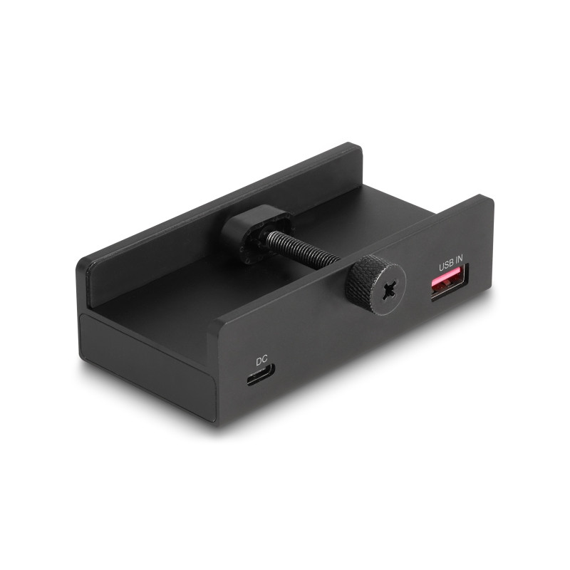 Delock Externer USB 5 Gbps 4 Port Hub 2 x USB Typ-A und 2 x USB Type-C™ mit Feststellschraube